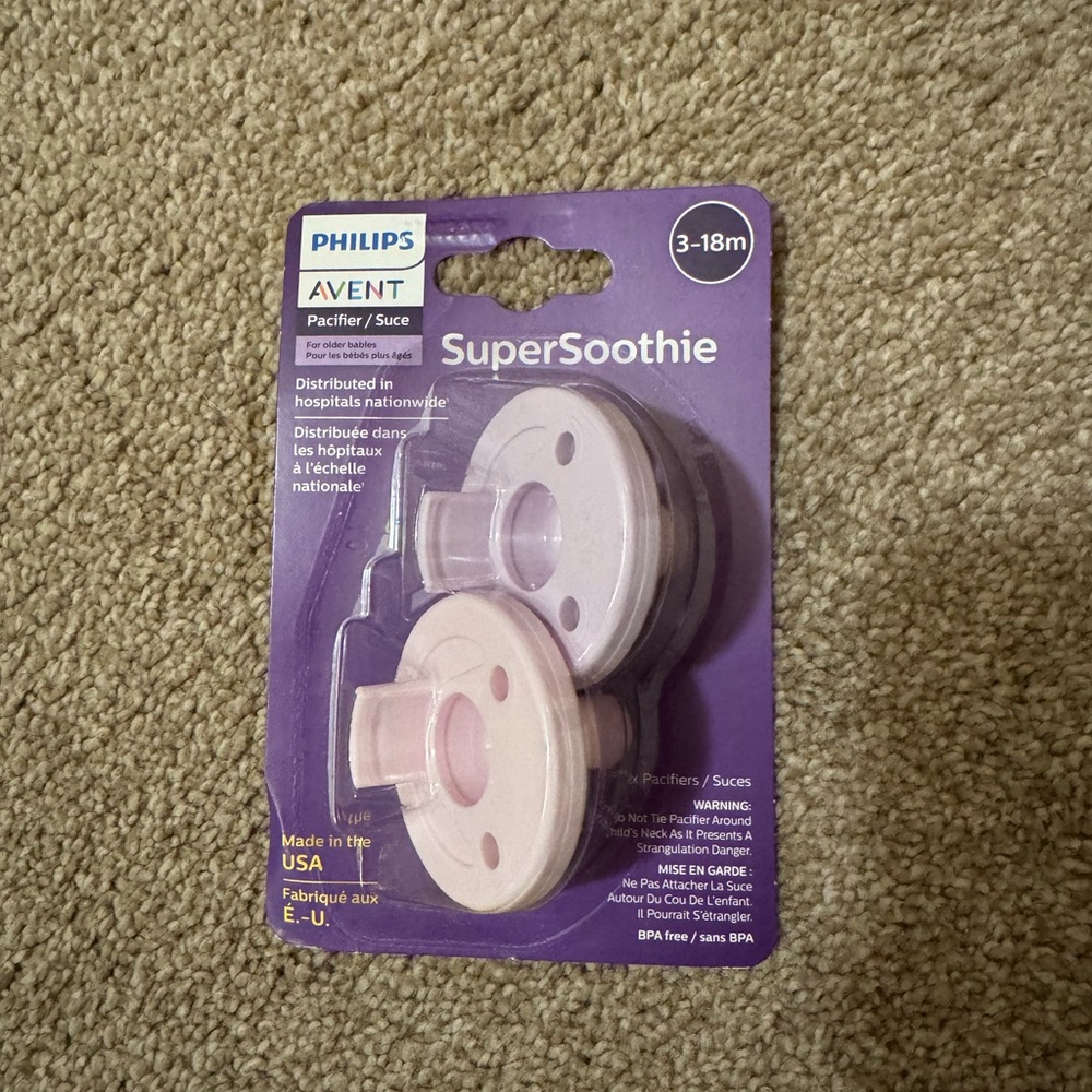 SuperSoothie Pacifiers - Pink and Purple